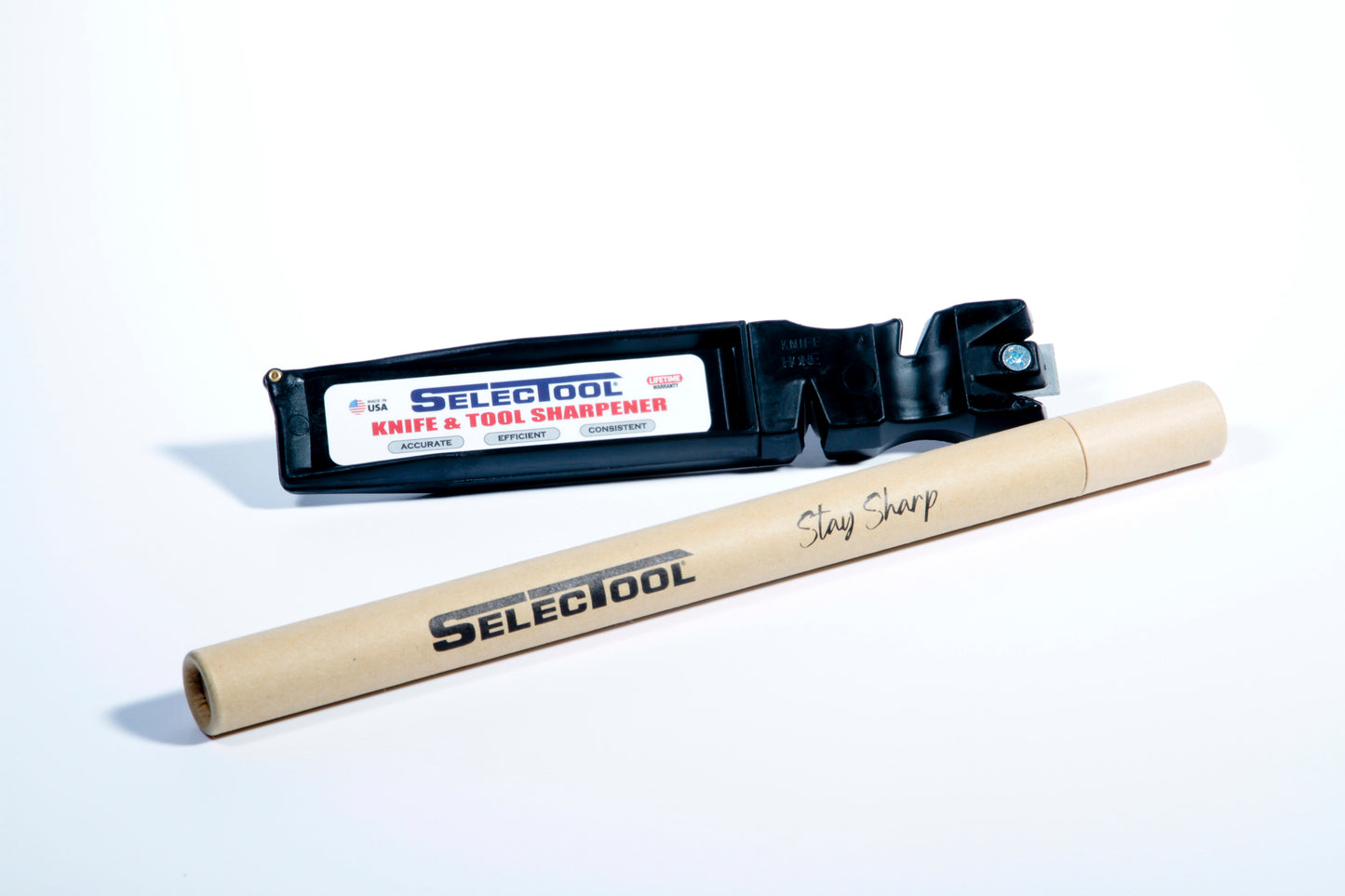 SELECTOOL Sharpener + 8.5″ Ceramic Honing Rod (2-Piece Set)