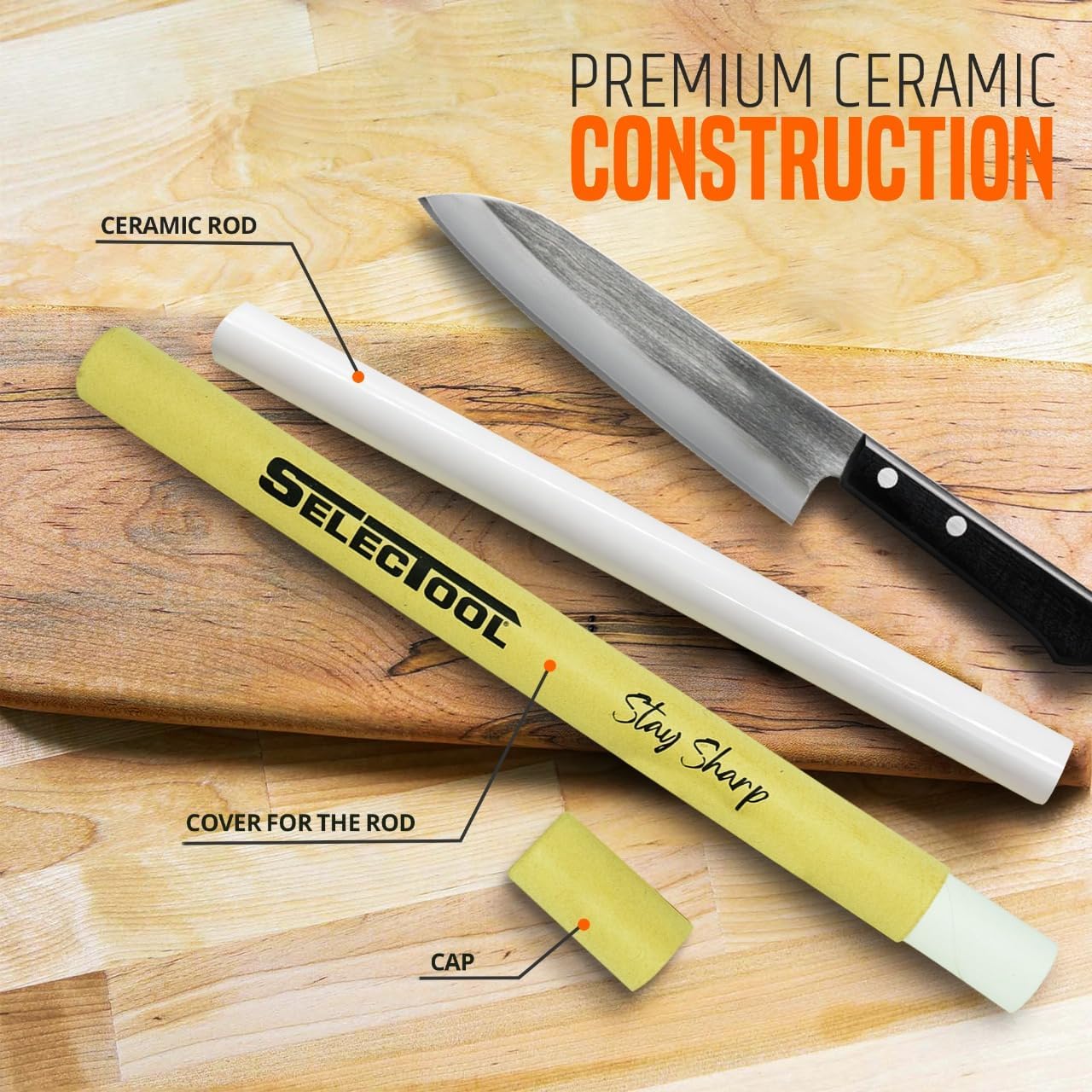SELECTOOL 8.5" Ceramic Honing Rod