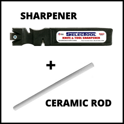 SELECTOOL Sharpener + Ceramic Honing Rod Duo ($55.90)-Yours $49.95