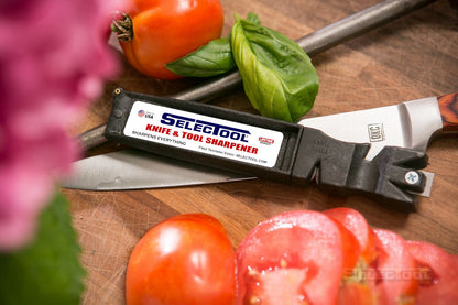 *SELECTOOL Manual Knife Sharpener – Straight & Serrated Blades